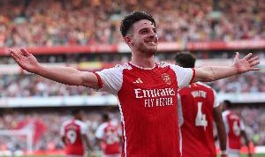 赖斯是第二位欧冠对阵皇马破门的阿森纳球员，首位是亨利