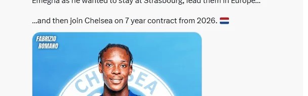 HWG！罗马诺独家：白堡队长埃梅加26年上调切尔西 ，签约7年